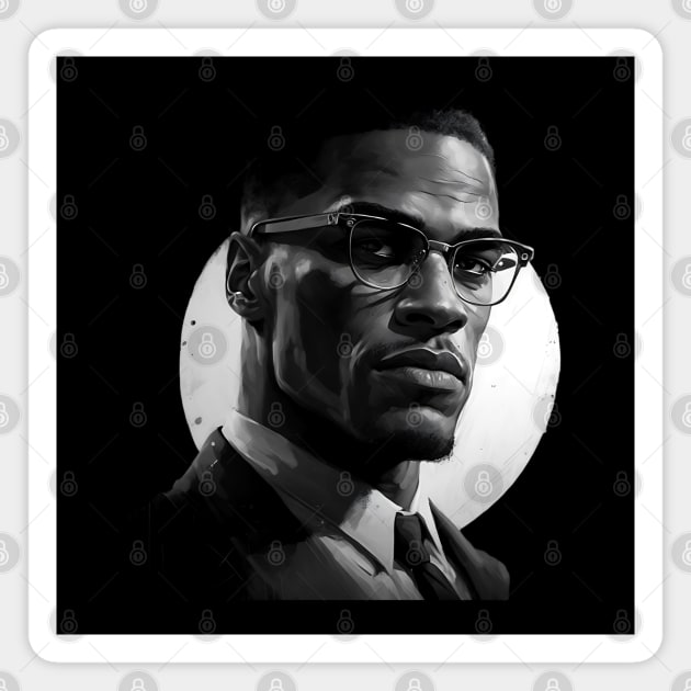 Malcolm X Magnet by UrbanLifeApparel